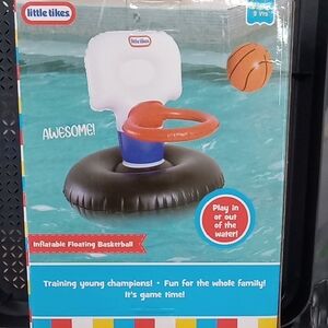 Little Tikes Inflatable Floating Basketball Set - Orange, Blue, White